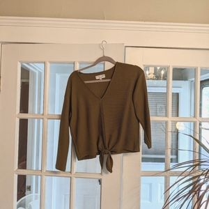 Madewell Green Tie shirt